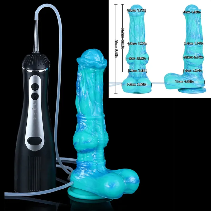Silicone elétrico esguicho fantasia vibradores com ventosa massageador de próstata ejaculação pênis brinquedos sexuais para mulheres homens