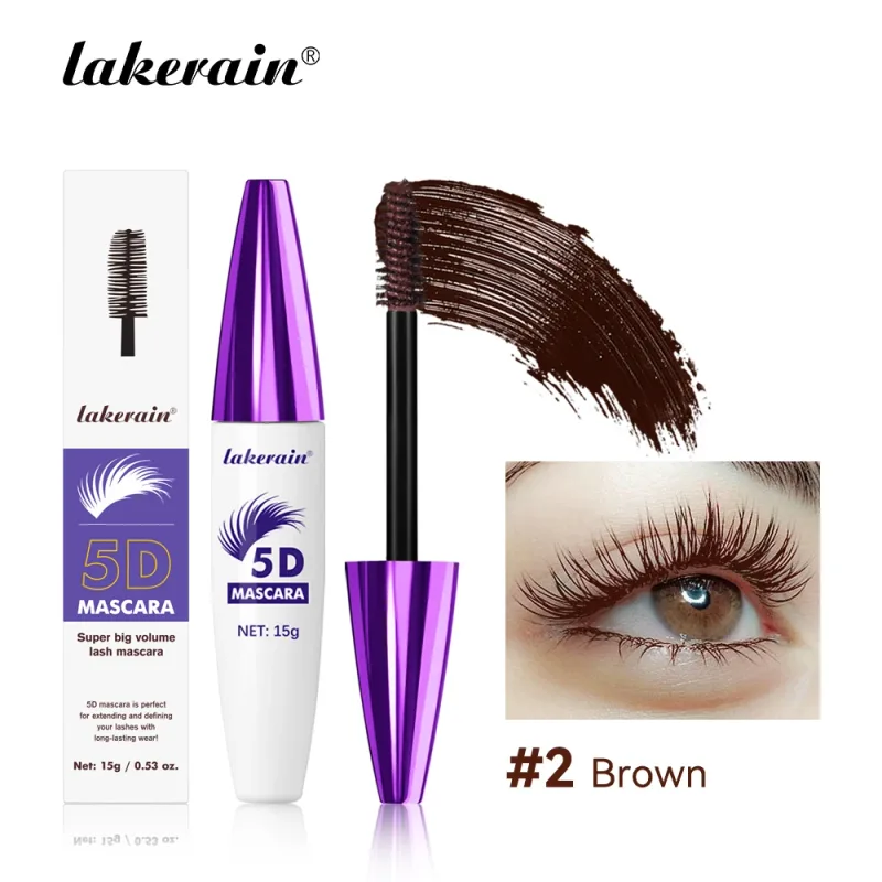 5D Mascara Waterproof Long Lasting Volumizing Curling Lengthening Smudge Proof Colored Eye Make Up Party Festival Cosmetic