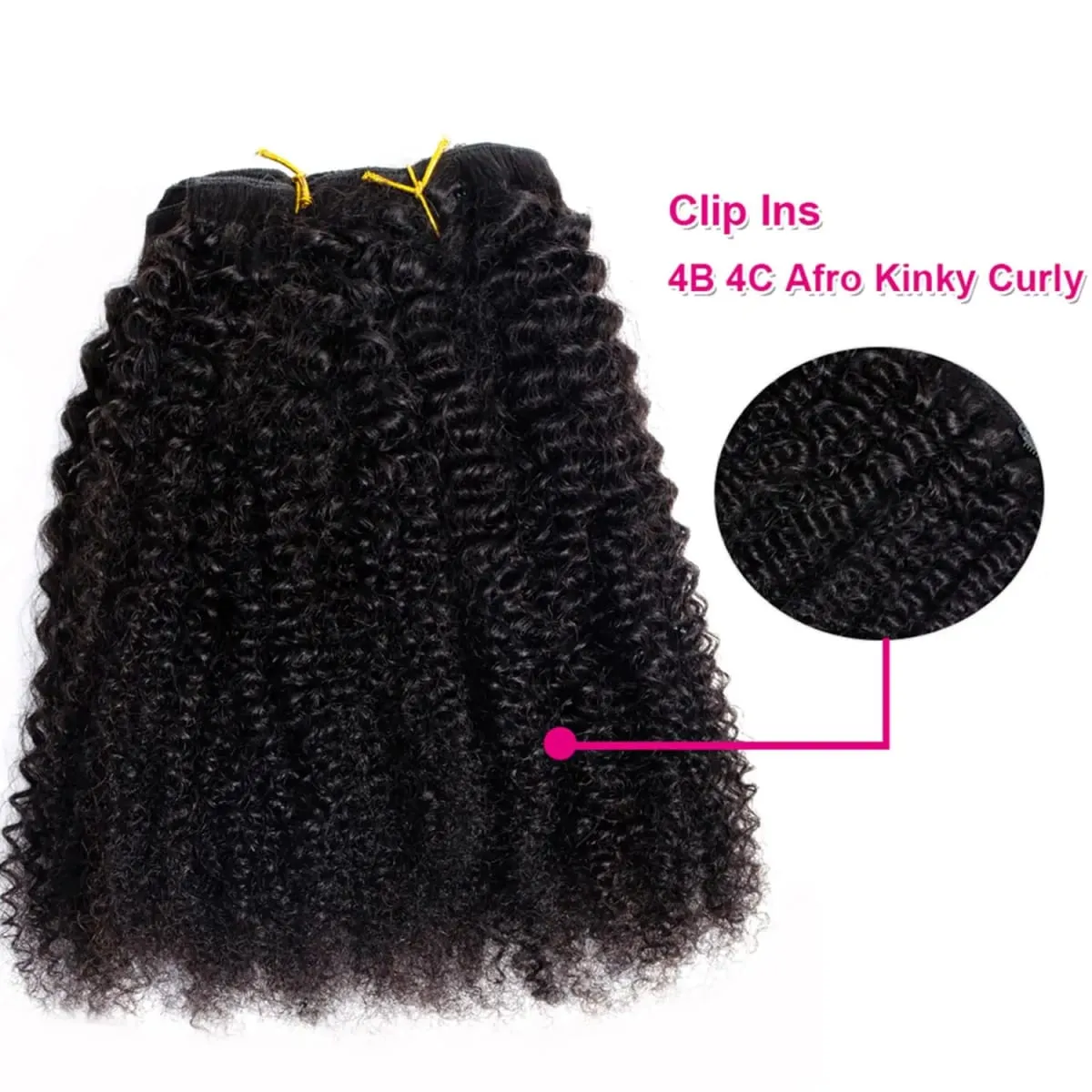 Afro Kinky Curly Clip In Hair Extensions 120G 8Pcs/Set Full Head Natural Black Hair Brazilian Curly 100% Unprocessed Human Hair