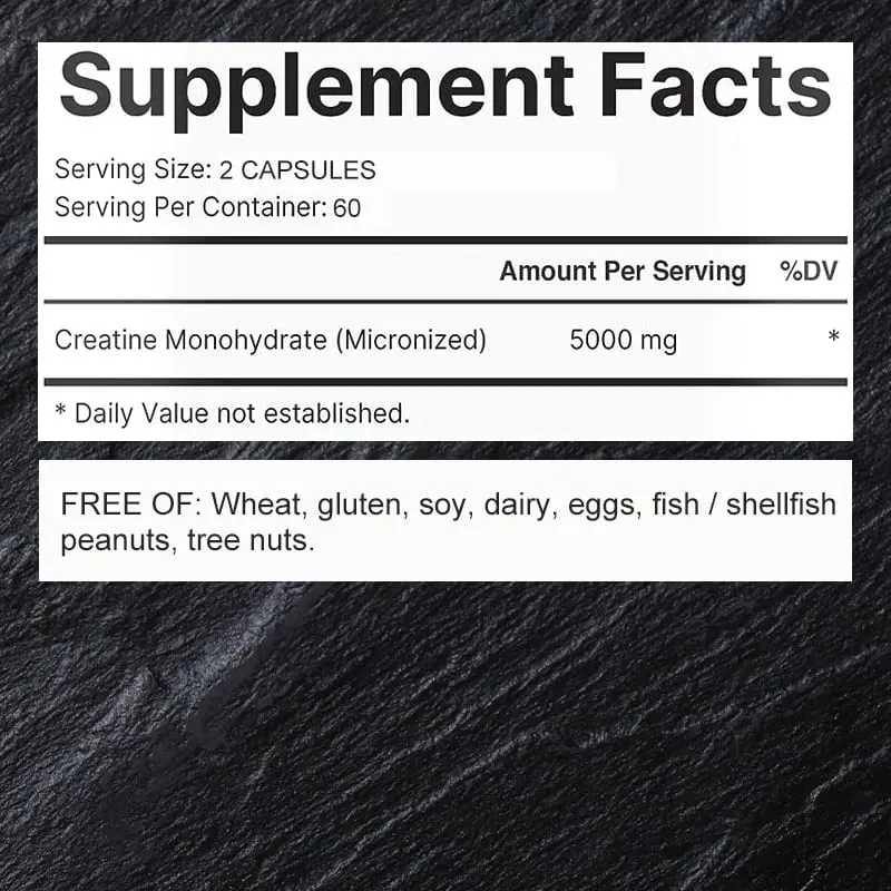 Creatine Monohydrate - Improves Athletic Performance Strength Endurance and Muscle Building