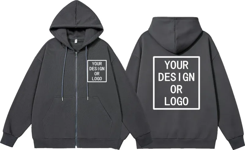 Custom Your Own Design Brand Logo/Picture Personalized Custom Men Women DIY Zipper Hoodies Sweatshirt Casual Hoody New Pullover