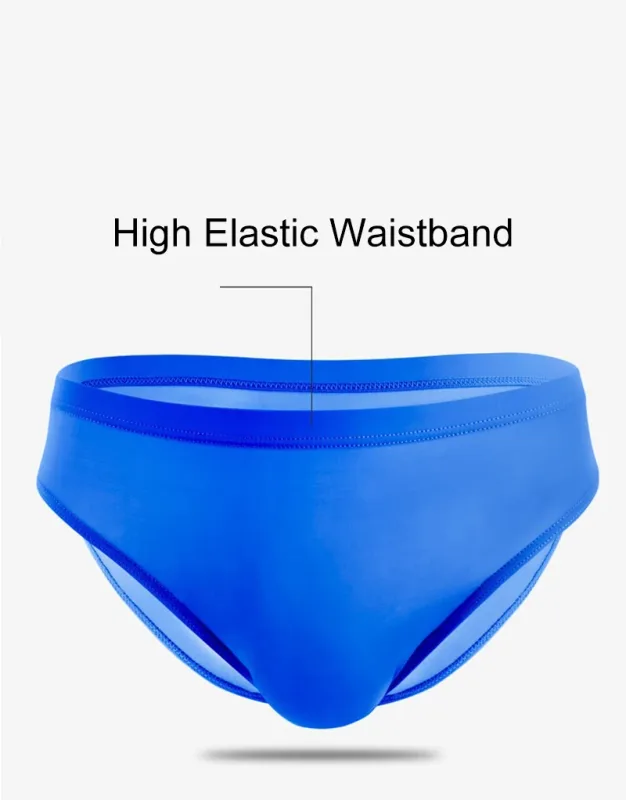 Men's Ice Silk Briefs Thin Quick Drying Underwear Low Waist Solid Color Underpants Male Sexy U Bulge Pouch Breathable Panties