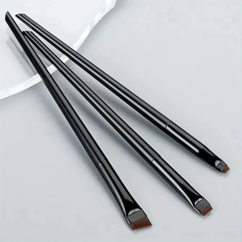 3-Piece Eyeliner & Eyebrow Brushes Set - Ultra-Fine & Flat Tips for Precise Control High-Quality Precision Makeup Application — image 7