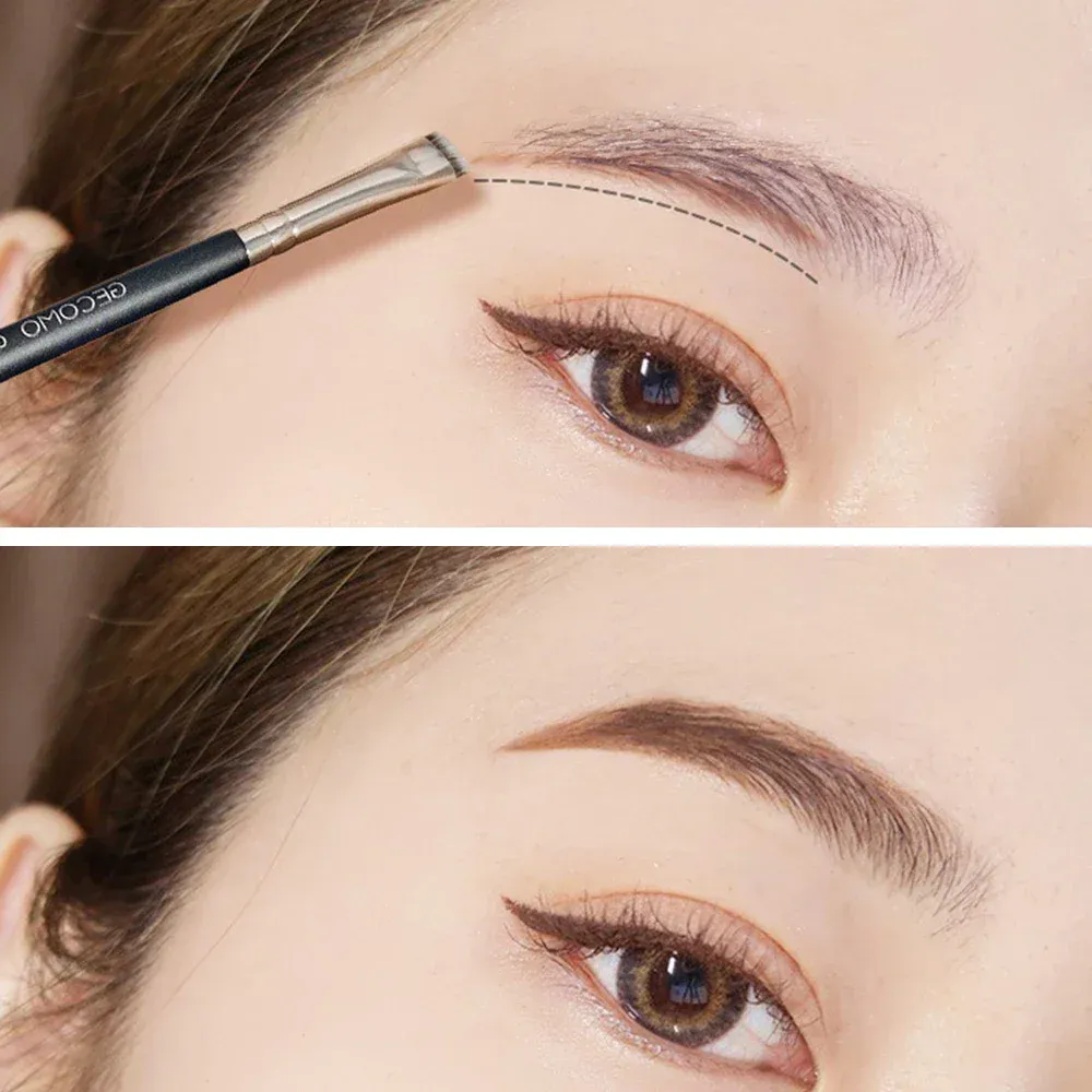 Makeup Brushes Eyeliner Eyebrow Detail Brush Portable Small Angled Flat Round Brush Professional Liner Brow Beauty Make Up Tools