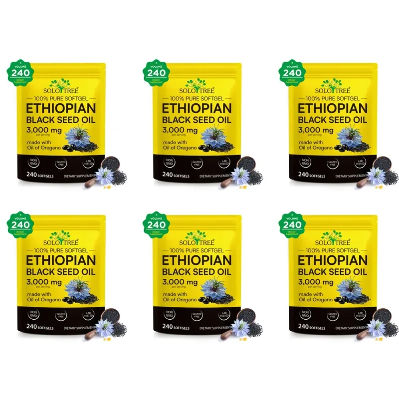 Ethiopian Black Seed Oil Oil softgels s olejem z oregana pro podporu imunity Digestive Comfort 240 softgels