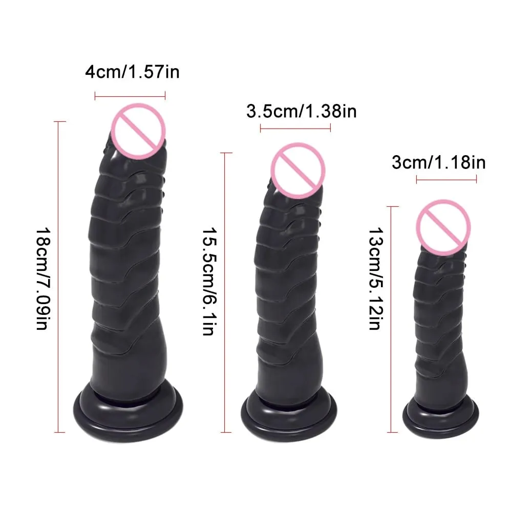Realistische zwarte dildo met sterke zuignap, zacht penis-seksspeeltje voor vrouwen en mannen, handsfree anaal vaginaal speelgoed voor volwassenen in M
