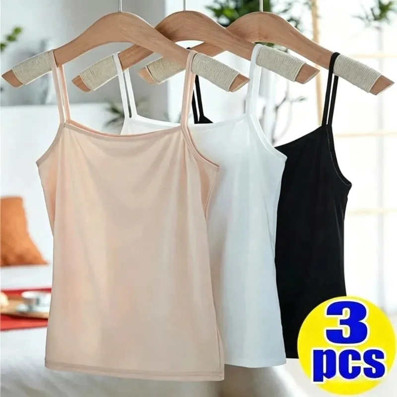 Düz Renk Kolsuz Kaşkorse Yelek Rahat Temel Ince Tank Top Tüm Maç Günlük Kadın Yaz Moda streetwear üstleri iç çamaşırı