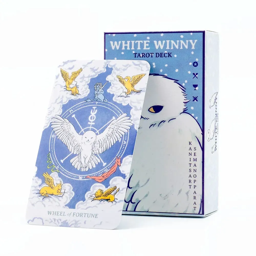 White Winny Tarot English Edition 80 Cards Deck with PDF Guidebook Fate Divination Cards for Beginners Board Games — image 1