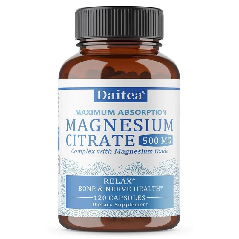 Magnesium Citrate Complex 500 MG para sa Calm Relaxation at Digestion Health Support - High Absorption Magnesium Supplement