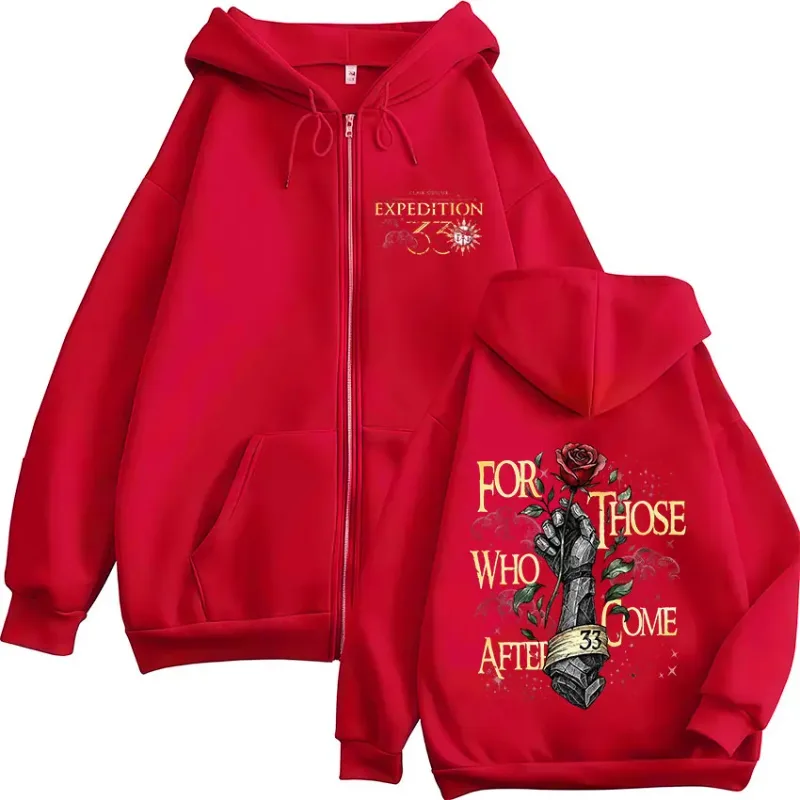 Game Clair Obscur Expedition 33 for Those Who Come After Zipper Hoodies Men's Clothing Fashion Zip Up Sweatshirts Jacket Coats — image 6