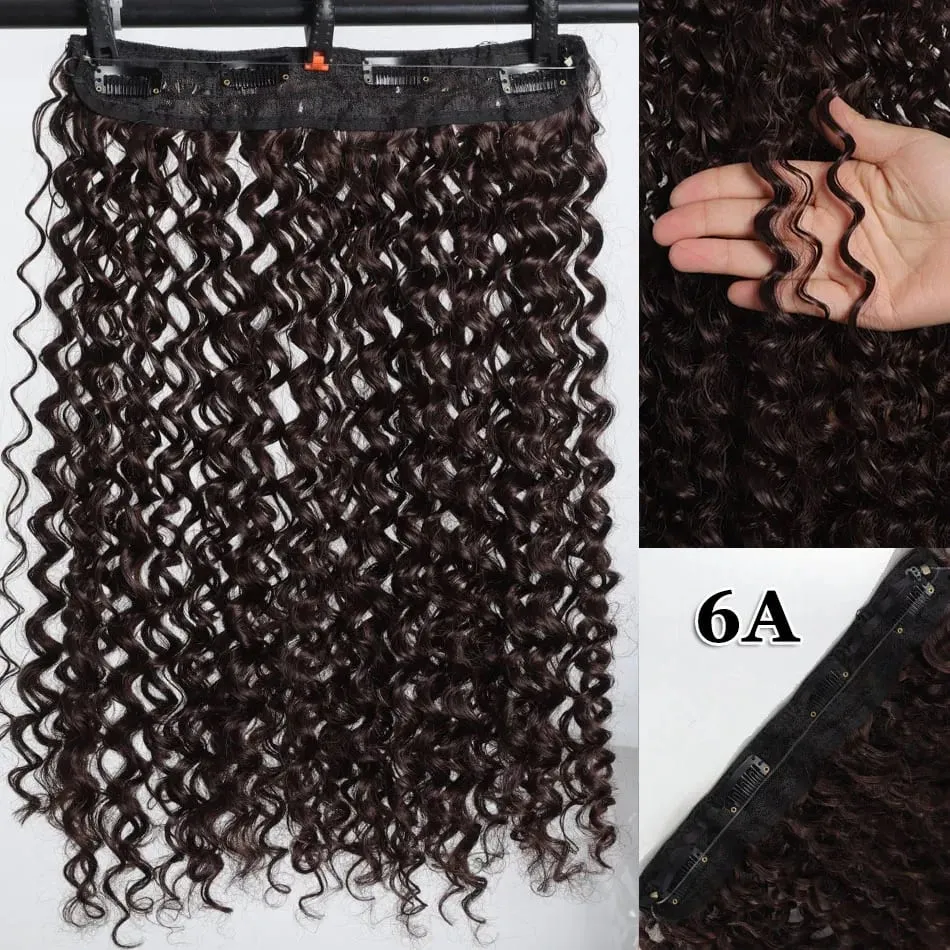Synthetic 16Inch Water Wave Hair Extension Piece Adjustable Fluffy Curl BB Clip Fishing Line Hair Extension Women's Daily Party — image 9