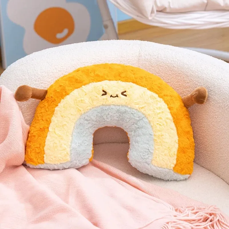 Rainbow Wish Star Moon Plush Pillow Colorful Crown Cloud Soft Toy Pillow Cushion Sofa Home Decoration Throw Pillows