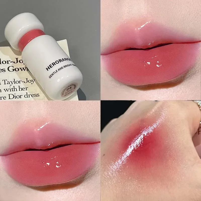 Herorange Glossy Lip Gloss Hydrating Watery Plump Lips Long Lasting for Autumn Winter — image 11