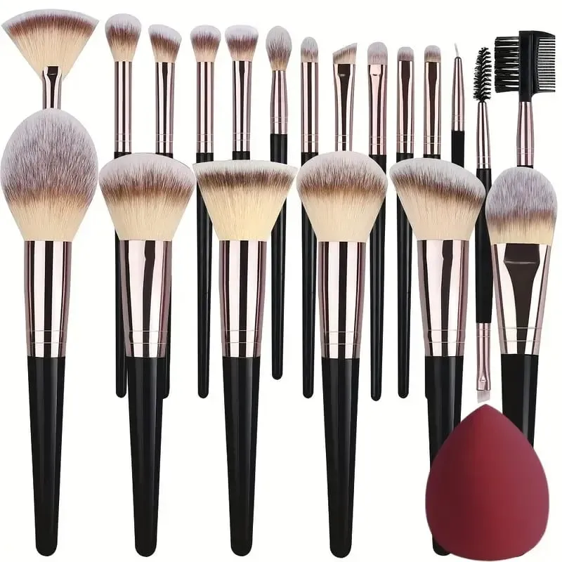 Professional 3/20PCS Makeup Brushes Set Soft Fluffy Eyeshadow Foundation Concealer Blending Blush Brush Kabuki Women Beauty Tool — image 16