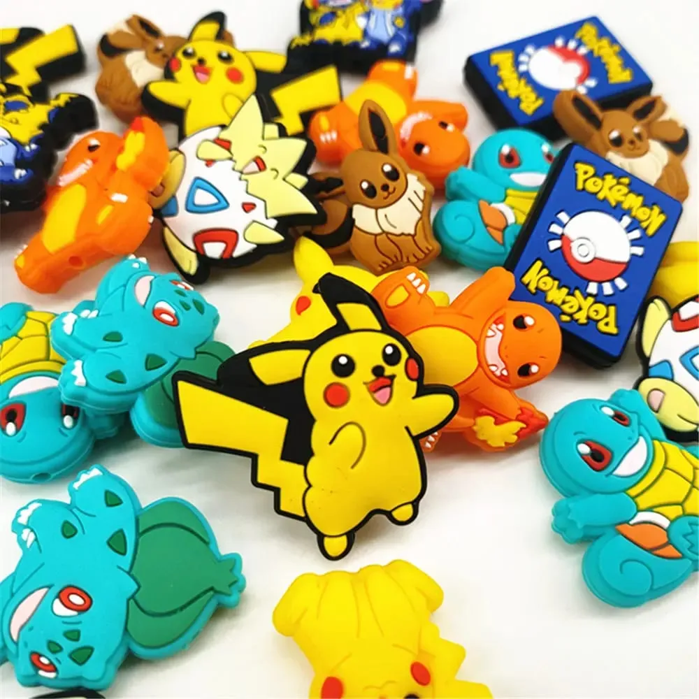 5pcs Pokemon Silicone Focal Beads for DIY Bead Pen Pacifier Chain Clips Beads Children Toys DIY Gift — image 4