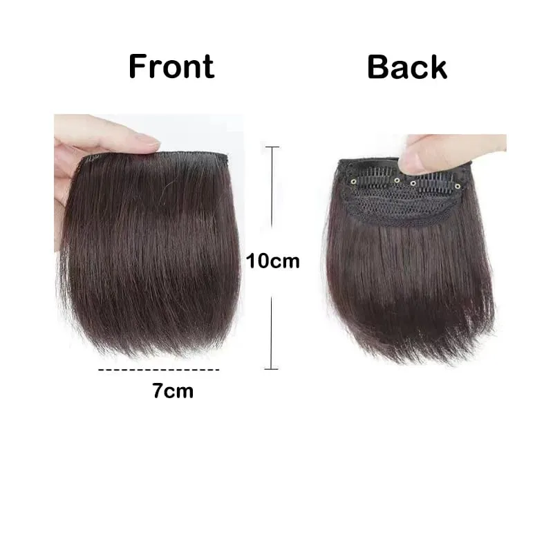 10cm Synthetic Short Straight Pad Invisible Hair Extension Lining of Hair Top Side Cover Hairpiece for Women