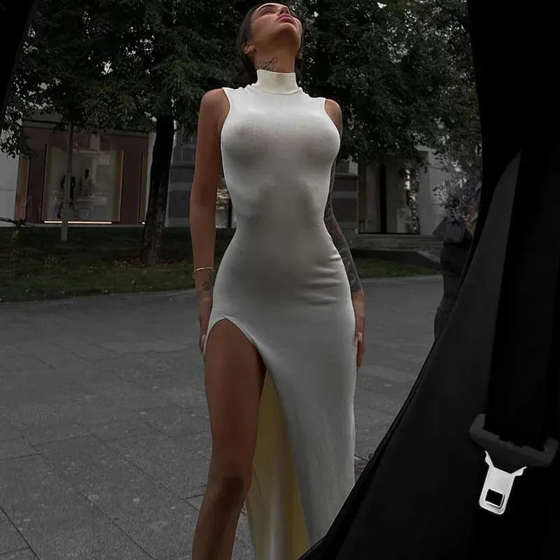Women Neck-mounted Dress Fold Sexy Backless Elegant Party Cocktail Prom Dresses Beach Holiday Long Evening Dresses Vestidos