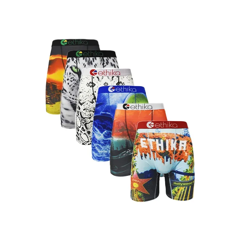 Soft Men's Boxer Shorts 6 Piece Comfortable Everyday Underwear Breathable Stretch Fit Polyester S-XXXL Lightweight — image 3