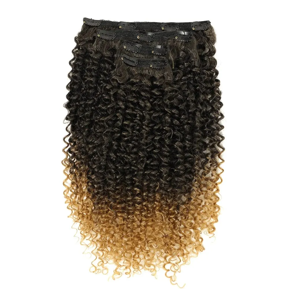 Synthetic Clip In Hair Extensions Kinky Curly Hair extensions for Women 26” Super Long Corn Wave Full Head Fake Hair Pieces