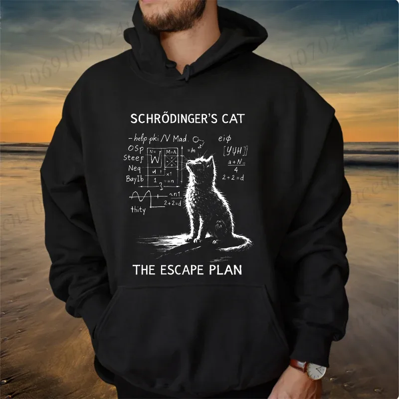 Funny Cat Physics Design Hoodies Math Science Humor Cat Print Sweatshirt Personalized Men Women Casual Streetwear Fashion Hoodie — image 17