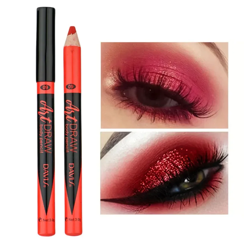 Caneta delineadora labial 15 cores, preto, azul, multicolorido, metálico, glitter perolado, acabamento fosco, estilo punk esfumaçado, caneta de maquiagem para os olhos — image 16