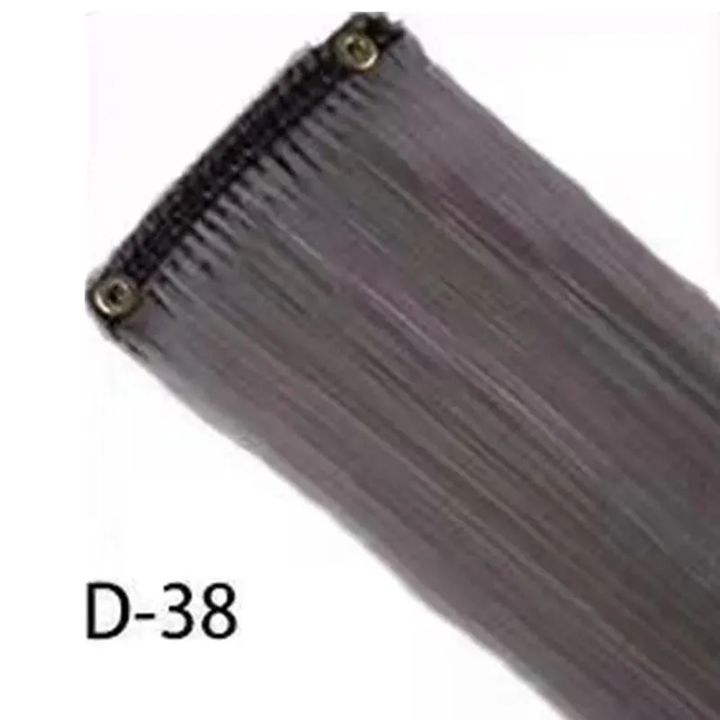 Synthetic 10Pcs colorful Hair Extensions Clip in Colored Party Highlights Extension for Kids Girls Long Straight Hairpiece