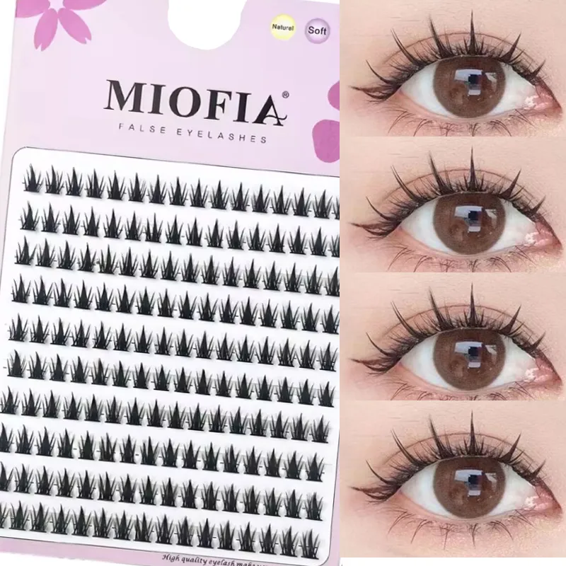 1 Box/160 Bunches Mink Eyelashes Natural 3D Russian Individual Eyelash Extension MS Eyelash Cluster Makeup Tool Lashes Wholesale