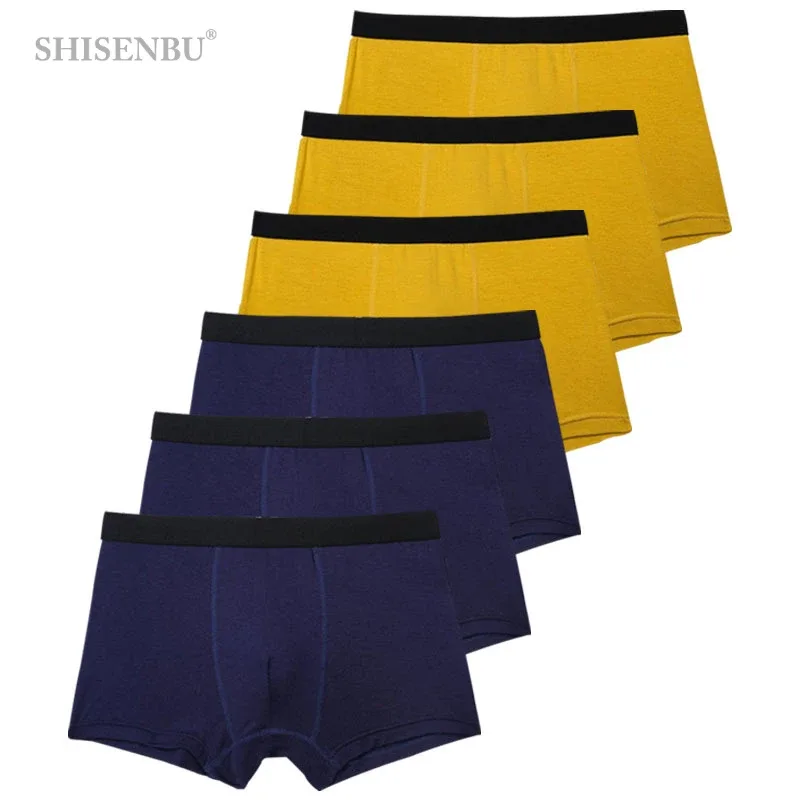 6pcs/Set Black Boxer Men Underpants Bamboo Mens Boxers Man Breathable Men's Panties Sexy Underwear For Men Gifts Comfortable New