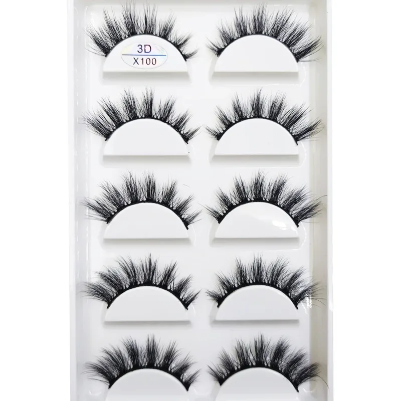 New 5 Pairs Natural 3D False Eyelashes Makeup Mink Eyelash Fake Eye Lashes Faux Cils Make Up Beauty Maquillaje Tools H13 Cat — image 10