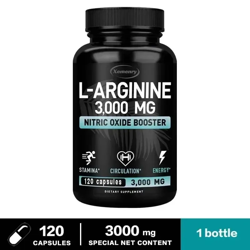 L-Arginine - Strengthen Muscles Improve Blood Circulation and Boost Energy Endurance and Athletic Performance