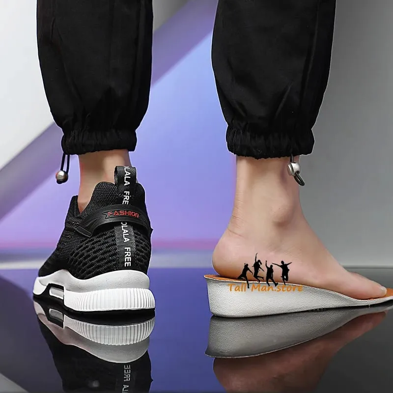 Tenisky Muži Zvýšení výšky Vložky 6 cm Zvedací boty Robustní vyšší Heel Lift Plus Velikost 37-46