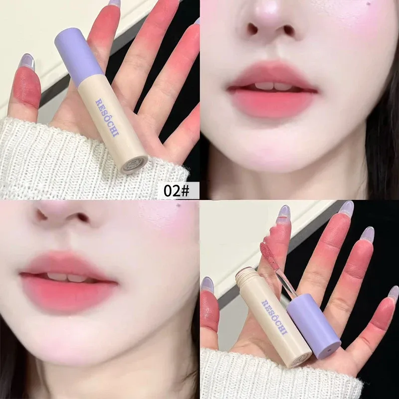 Bean Paste Pink Lip Mud Matte Velvet Red Brown Lip Gloss Moisturizer Waterproof Lasting Non Drying Non-Stick Cup Lip Tint Makeup — image 8