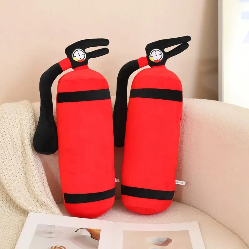 49x18cm Red Fire Plush Long Pillow Stuffed Emergency Rescue Firefighter Fireman Tool Men Gift — image 4