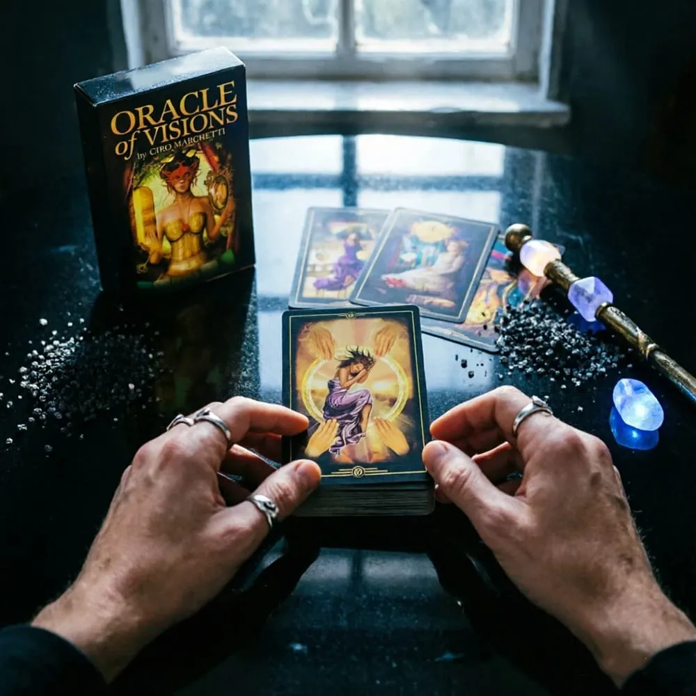 New Oracle Of Visions Cards 52 Deck Divination Metaphysics Oracle Cards Ideal For Travel Meditation & Spiritual Practices