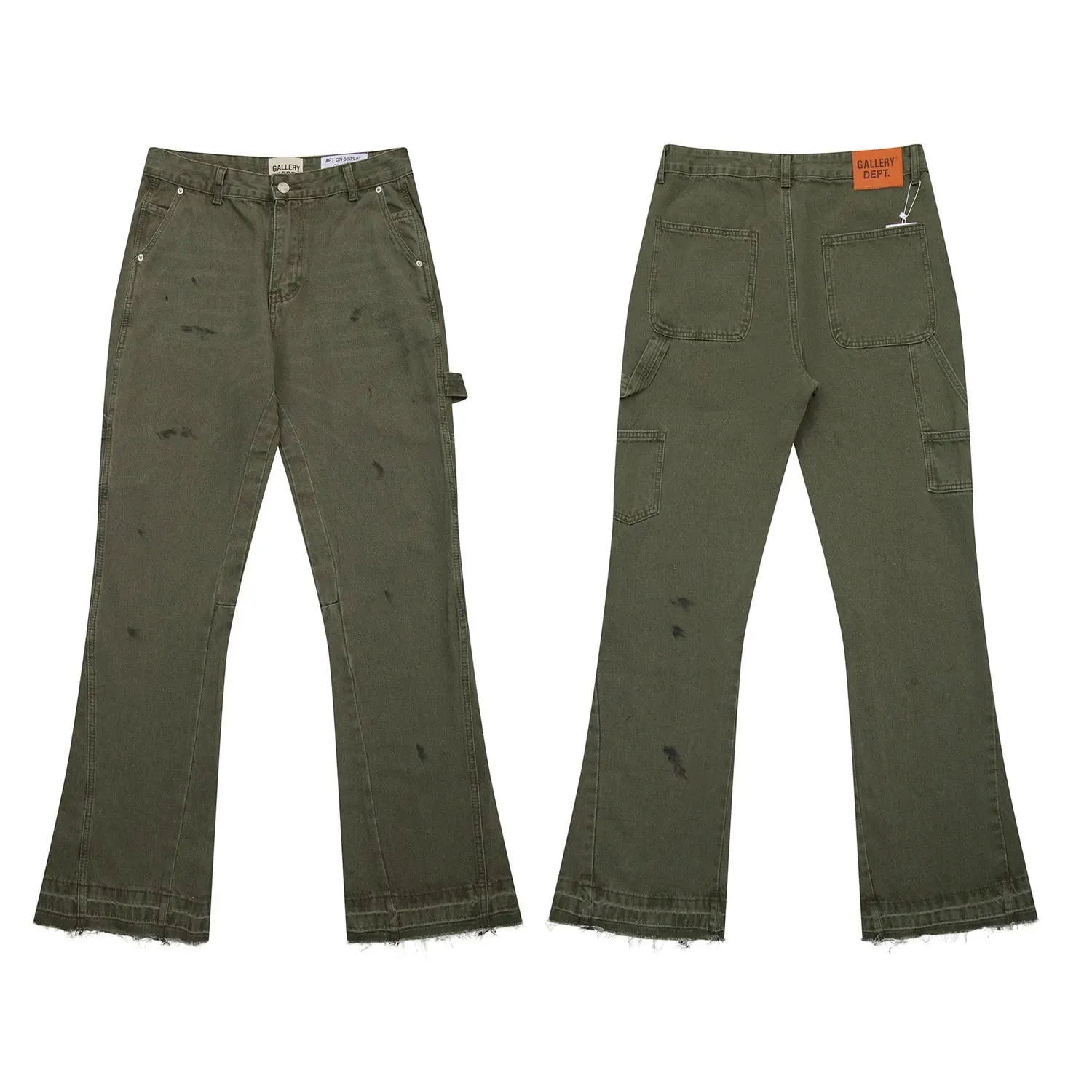 Gallery Dept splash ink splash paint wash splicing micro pull jeans overalls casual pants — image 8