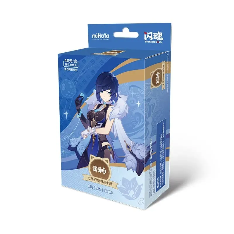 Original Genshin Impact Card Genius Invokation TCG Battle Card Hu Tao Raiden Shogun Anime Character Collection Card Kid Toy Gift