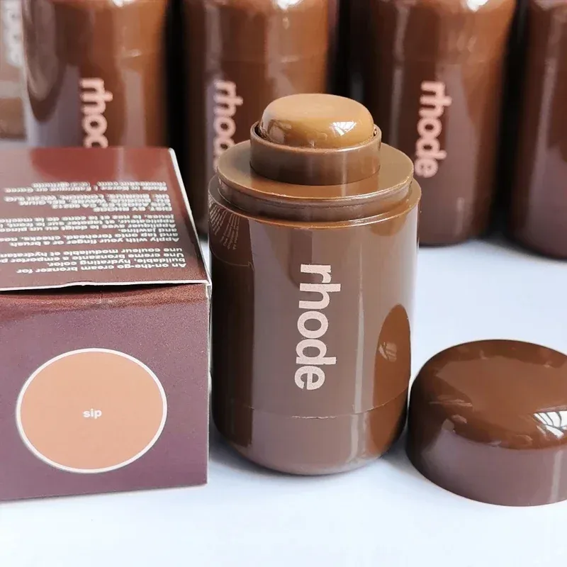 INS Pocket Powder Blusher Stick Lip Cheek Hydrating Stick Natural Rouge Powder Blusher Cream Lipstick Cheek Teacup Candy Color