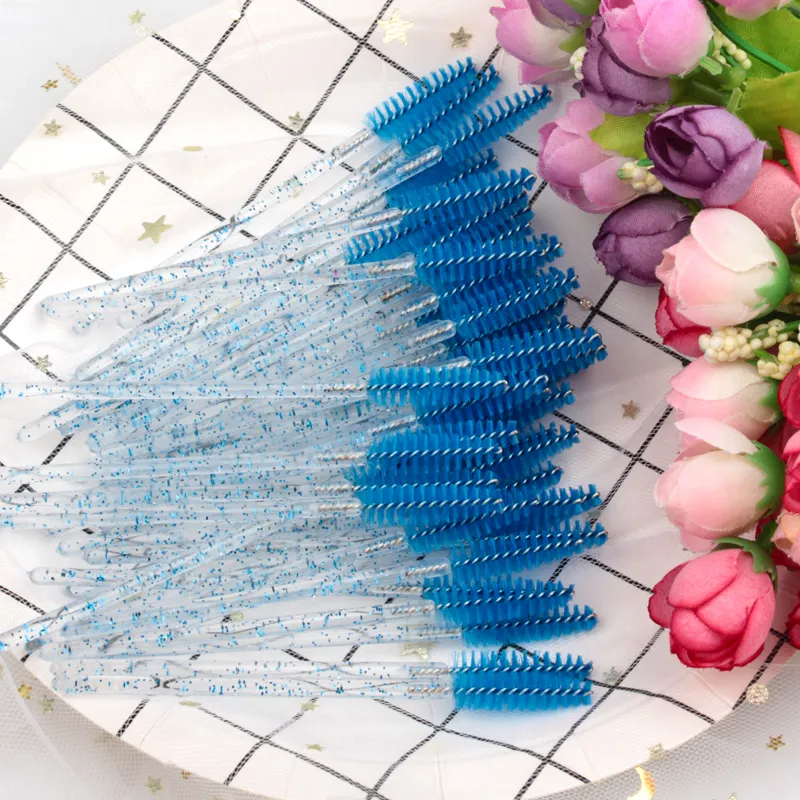 Good Quality 5/50 Pcs Crystal Eyelash Makeup Brushes Diamond Handle Mascara Wands Eyelash Extension Tools