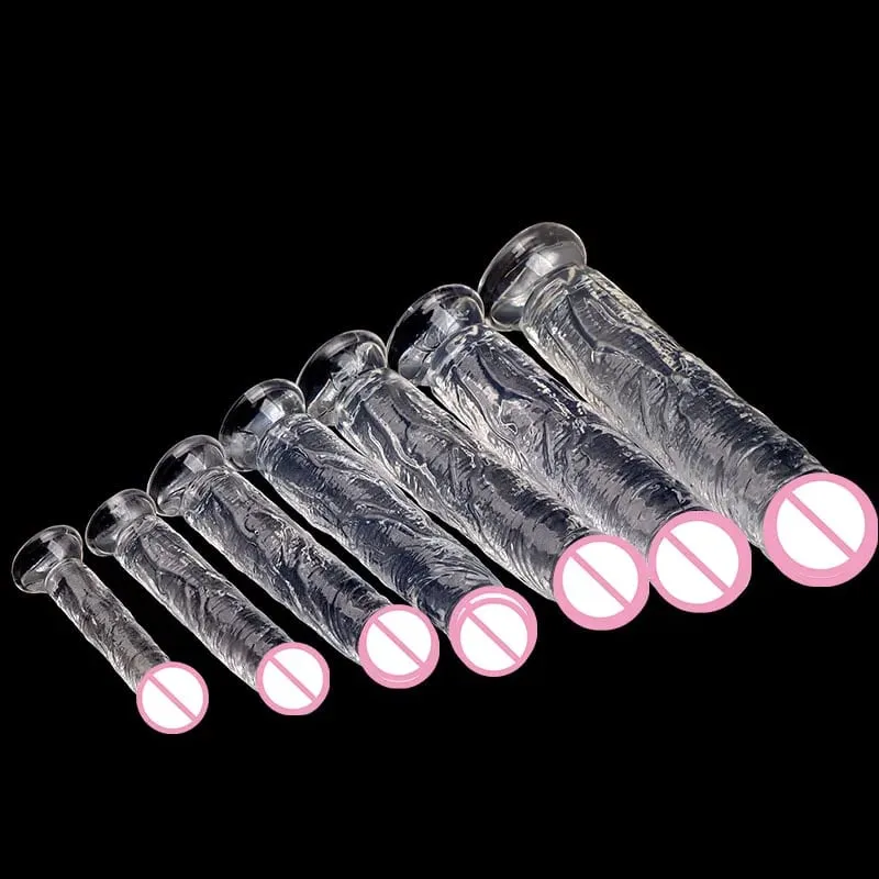 Realistic Dildo Jelly Penis Suction Cup Dildo Big Dick Female Masturbator Clitoral Stimulator Lesbian Sex Toys For Women 7 Sizes