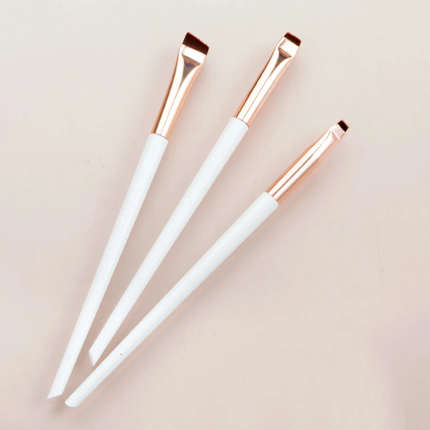 3pcs/set Blade Eyeliner Brush Eyebrow Brush Portable Flat Fine Eye Liner Brow Contour Makeup Brushes Makeup Tool
