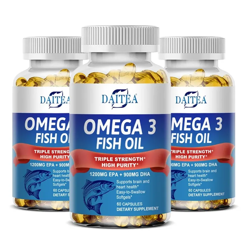 Omega 3 魚油 - 適用於神經系統、皮膚和頭髮健康 抗氧化劑 - 易於吞嚥