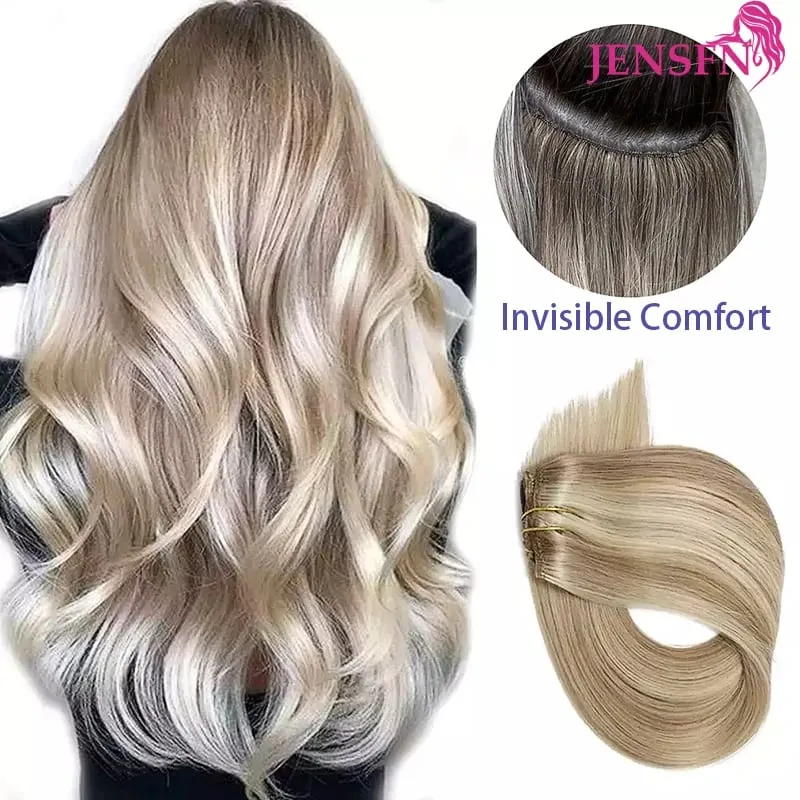 Straight 100% Real Human Hair Weft Bundles Extensions 50g/Pcs 16"-24" Remy Natural Hair Sew In Weaves Brown Blonde Color
