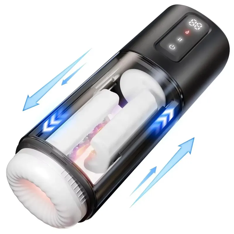 Automatic Thrusting Male Masturbator Rubbing Masturbation Sucking Blowjob Machine Pocket Pussy Adults Sex Toys for Men masturbat — image 10