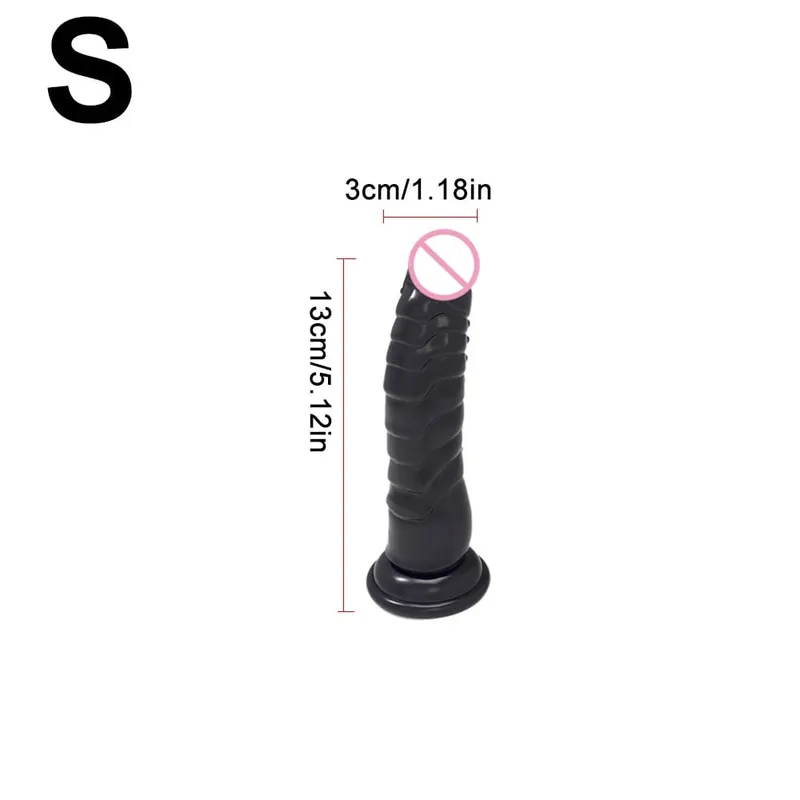 Realistische zwarte dildo met sterke zuignap, zacht penis-seksspeeltje voor vrouwen en mannen, handsfree anaal vaginaal speelgoed voor volwassenen in M