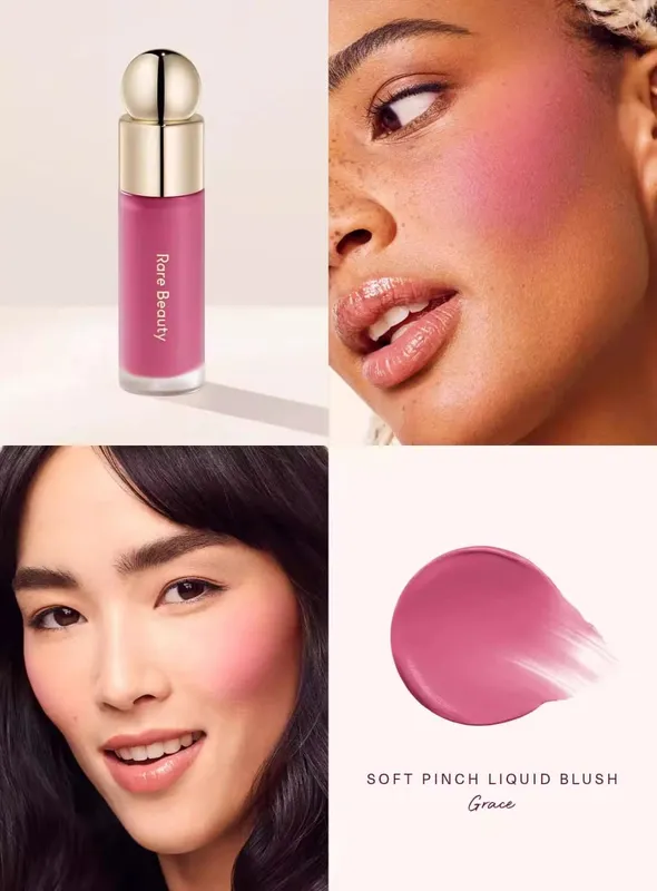Rare Beauty Easy To Apply Highlighter Eyeshadow Palette Blush Hydrating Brightening Mashed Potato Blush Enhance Facial Details