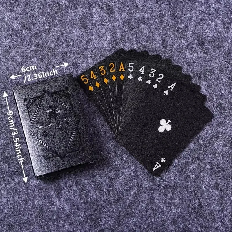 Color Black Gold Silvery Playing Card Game Card Group Waterproof Poker Suit Magic Dmagic Package Board Game Gift Collection