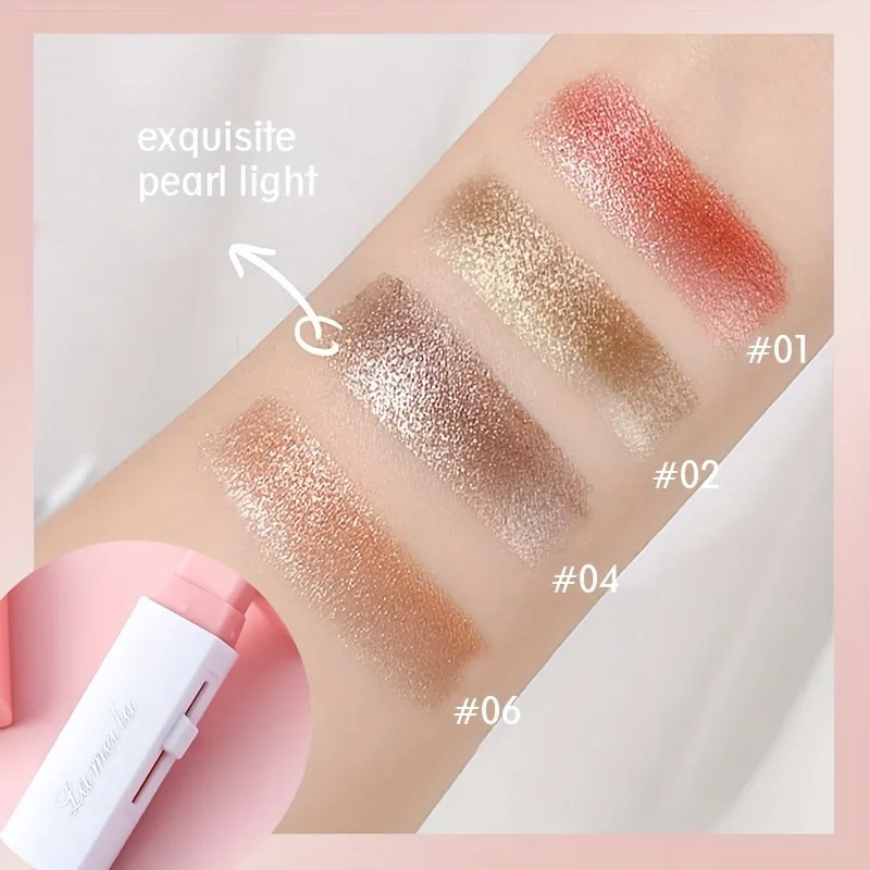 2 In 1 Pearly Highlighter Eyeshadow Stick Makeup Waterproof Long Lasting Glitter Eyeshadow Eyeliner Stick Eyes Makeup Cosmetics — image 6