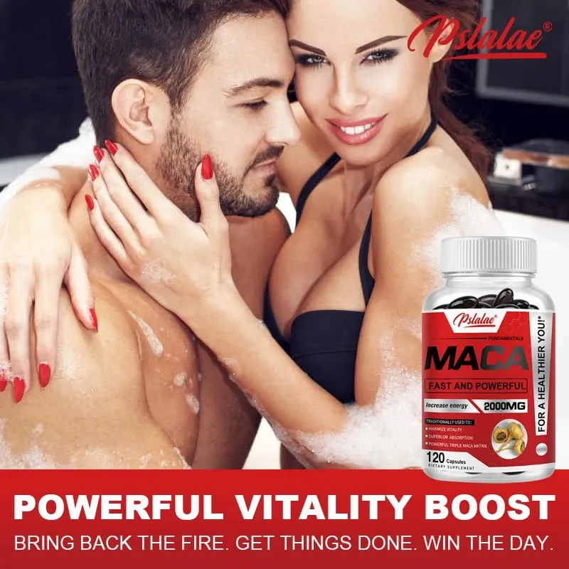 Maca Root Capsules for Men and Women To Maximize Vitality and Performance Made with Black Maca Red Maca and Yellow Maca Powders