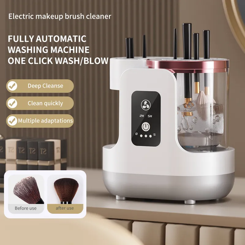 3 IN 1 USB Electric Makeup Brush Cleaner Machine Automatic Quick-Drying Portable Cosmetic Brush Cleaning And Drying Tools — image 1