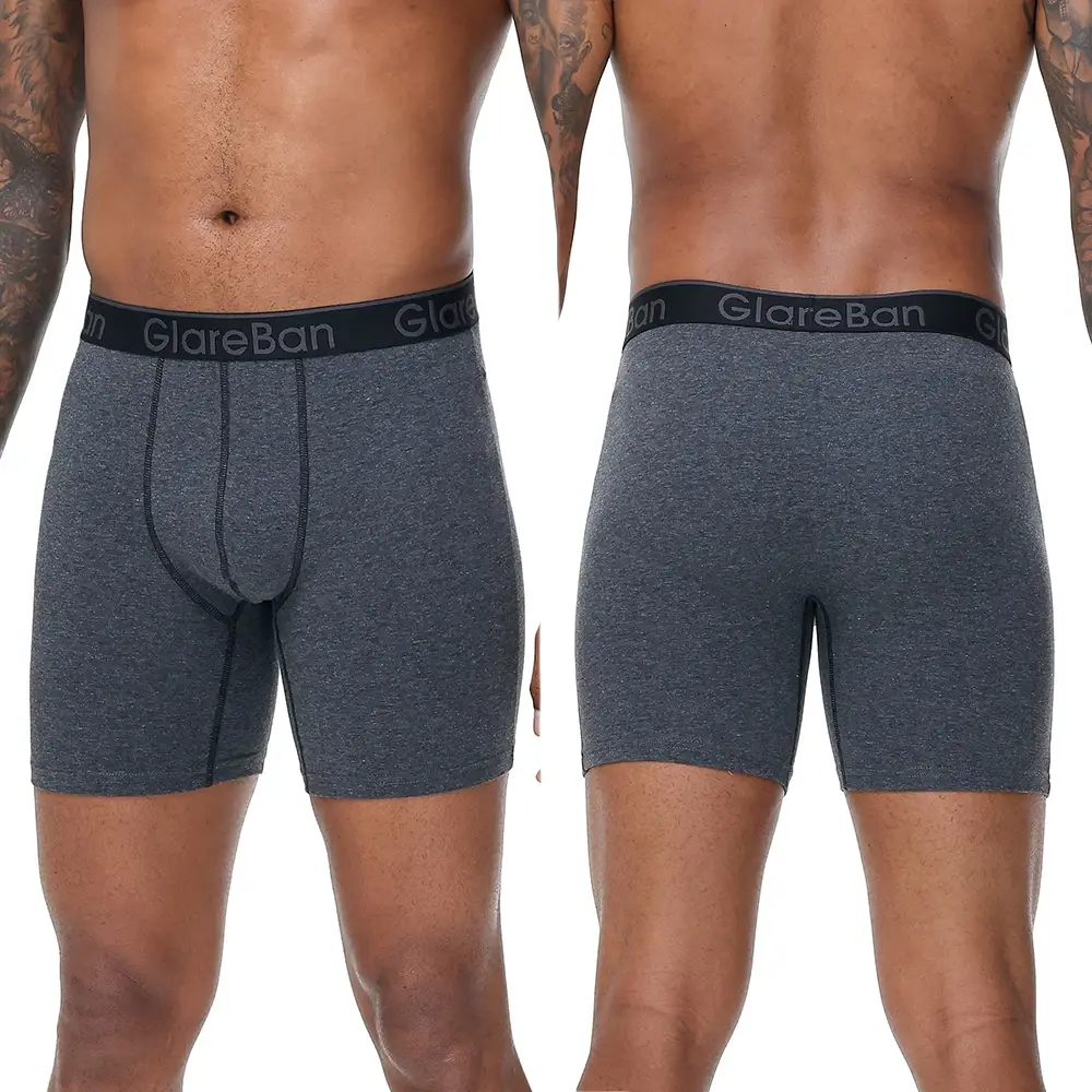 Set 5 Buah Celana Pendek Boxer Katun Acak Panjang Menengah Pakaian Dalam Pria Celana Dalam Pria untuk Pria Celana Boxershort Slip Celana Dalam Lembut Celana Dalam Merek — image 6